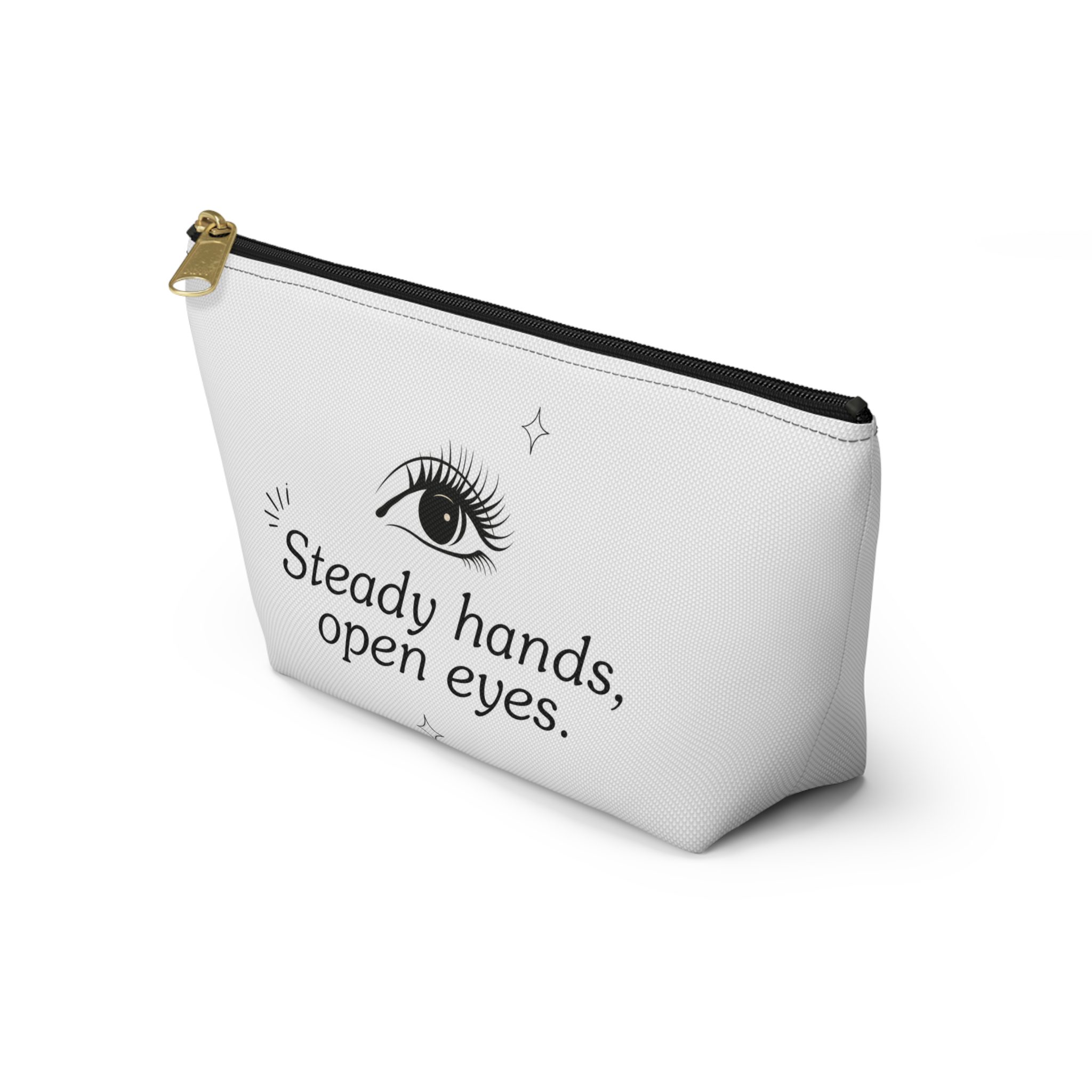 Accessory Pouch — “Steady hands, open eyes.” Cosmetic & Makeup Bag - Image 3